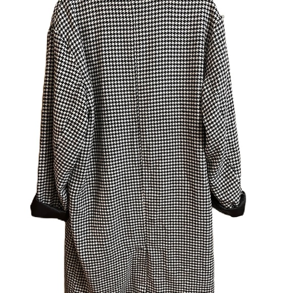 Nova Men Structured Long Black & White Coat - Picture 2 of 2